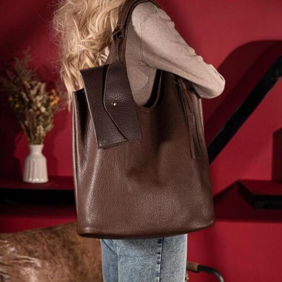 Slouchy Hobo Bags for Women Coffee1 - Picture 3 of 5